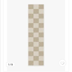 Ruggable Jaque Checkered Stone Runner Rug cover